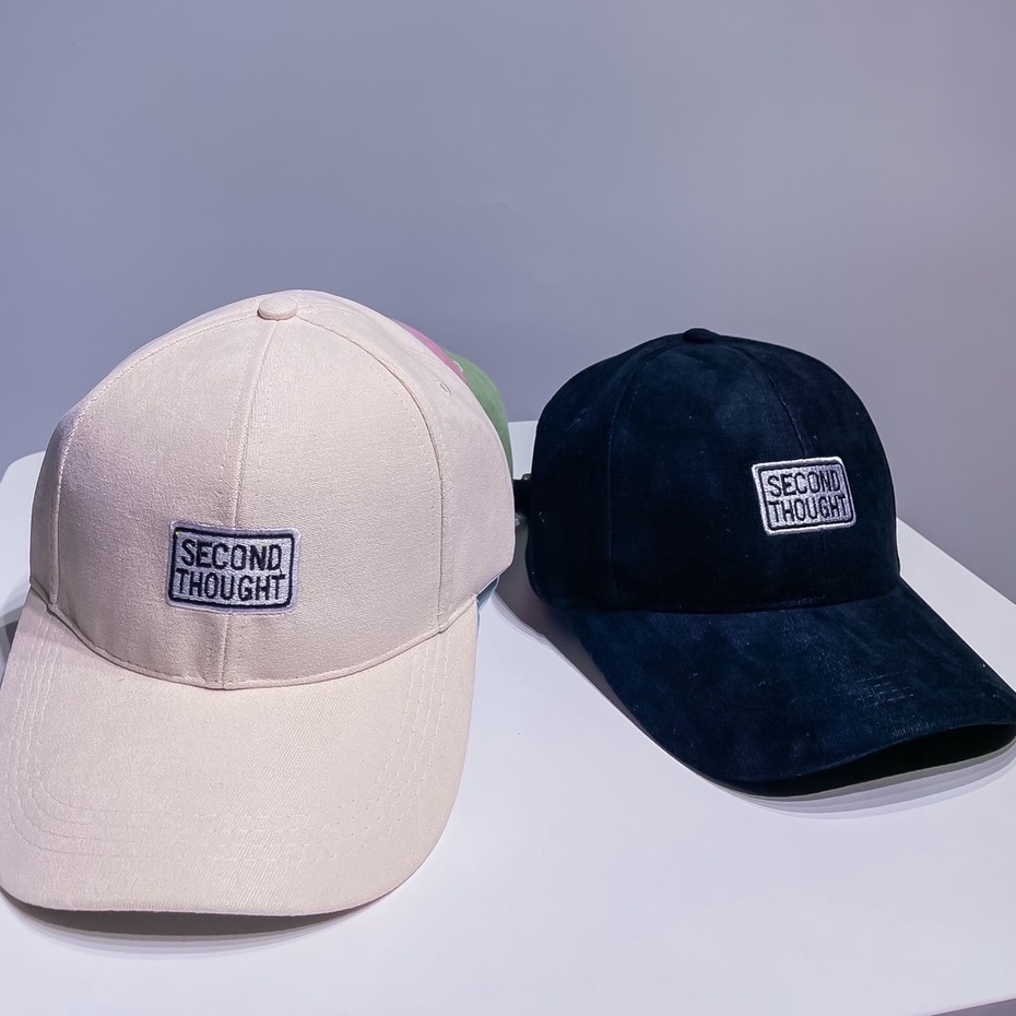 Mũ Lưỡi Trai Nón Kết Thêu Chữ Second Thought 348 Phong Cách Ulzzang Form Unisex Nam Nữ - Hazo