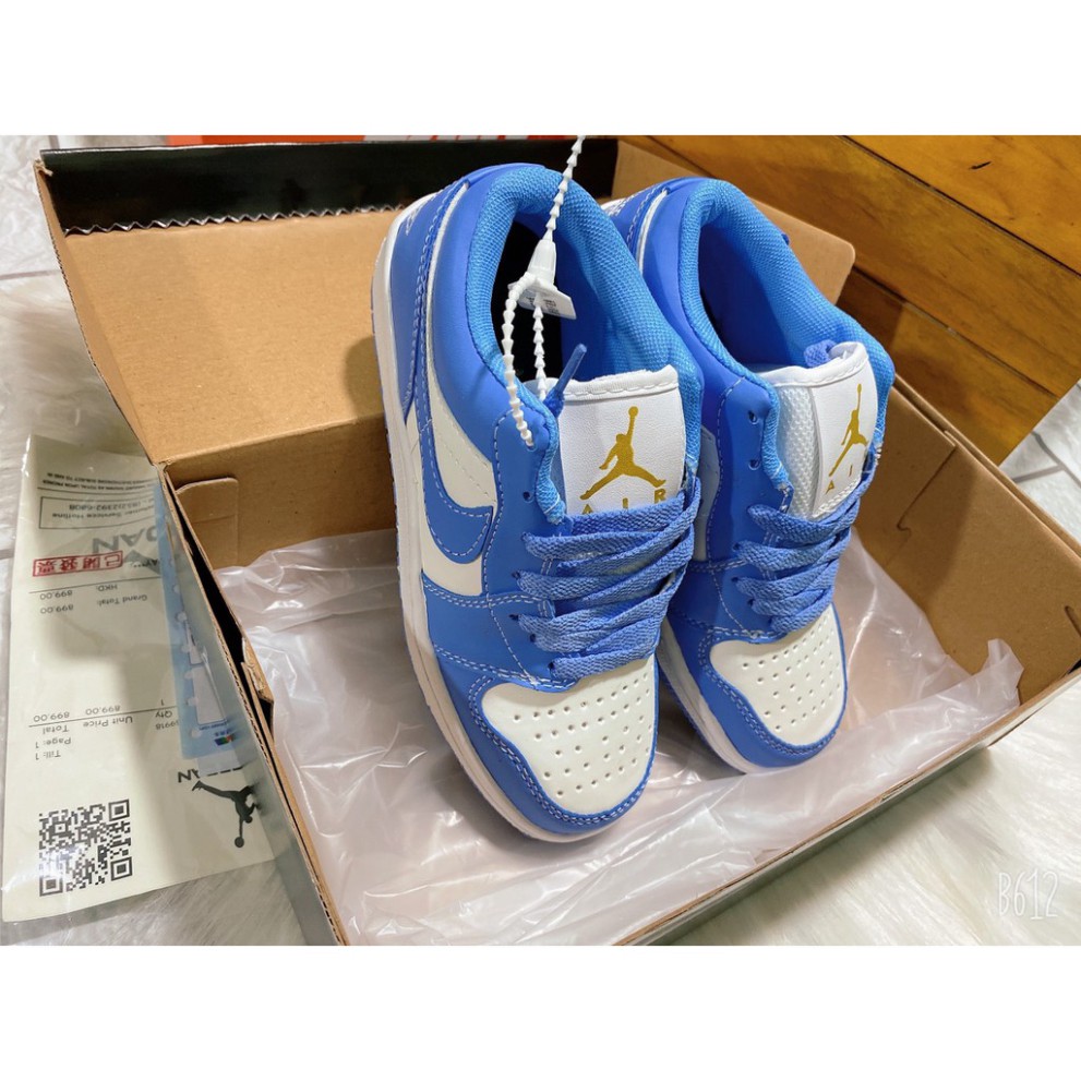 [Hàng Hot] Giày Sneaker JD1 Low, Giày thể thao Jodan màu xanh da trời nam nữ full box bill