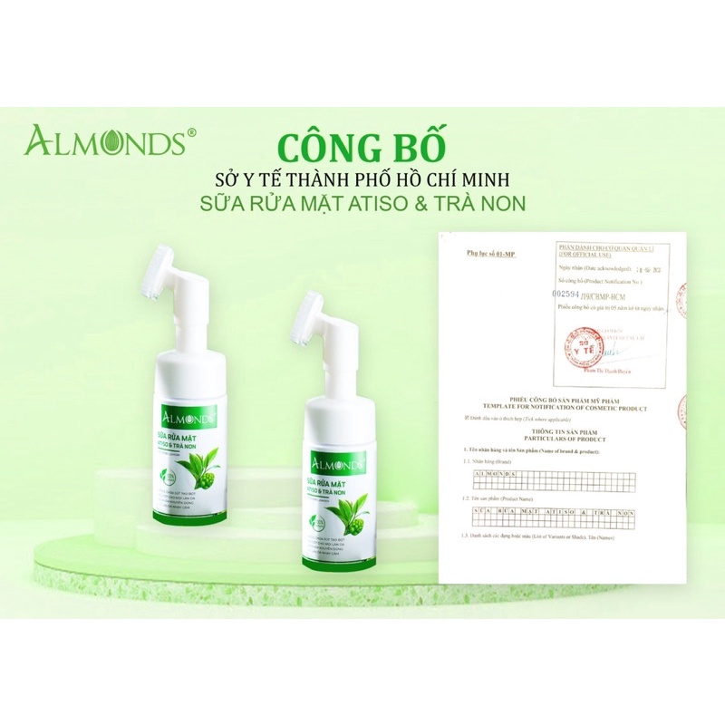 Cao Cấp Sữa Rửa Mặt Tạo Bọt Atiso Trà Non Thanh Mát Dịu Nhẹ ..