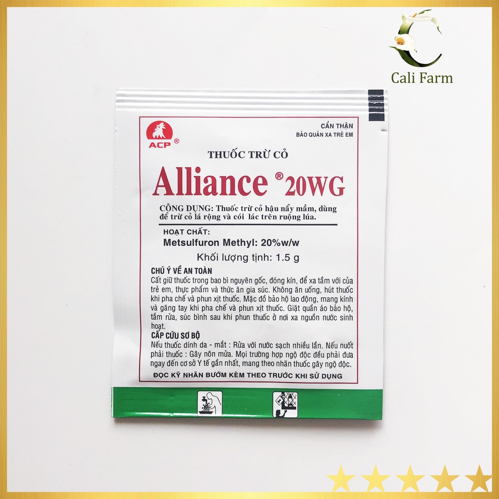 Thuốc trừ cỏ dạng bột Alliance 20WG 1.5g