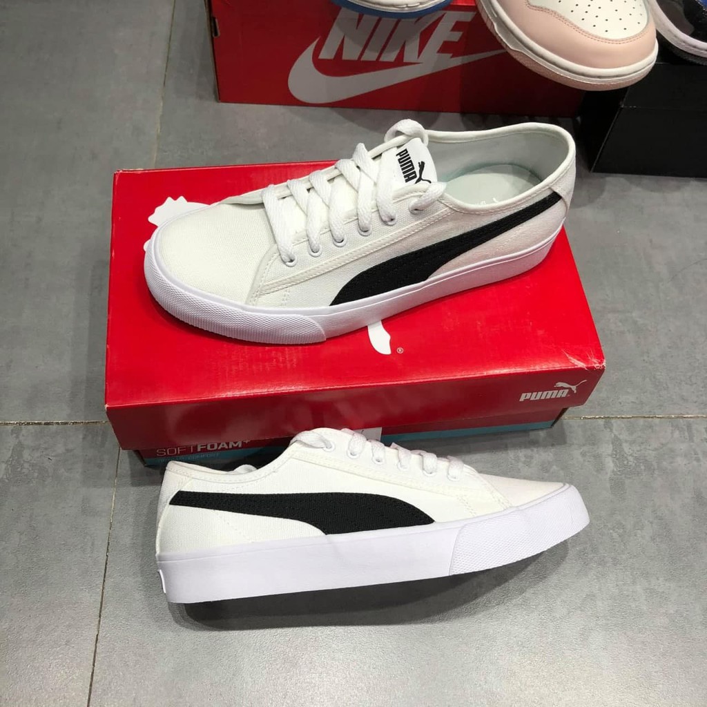 Giày Puma Bari CV - 37436202 - Trắng sọc Đen - KH