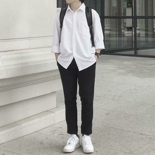 Áo sơ mi trắng nam nữ unisex