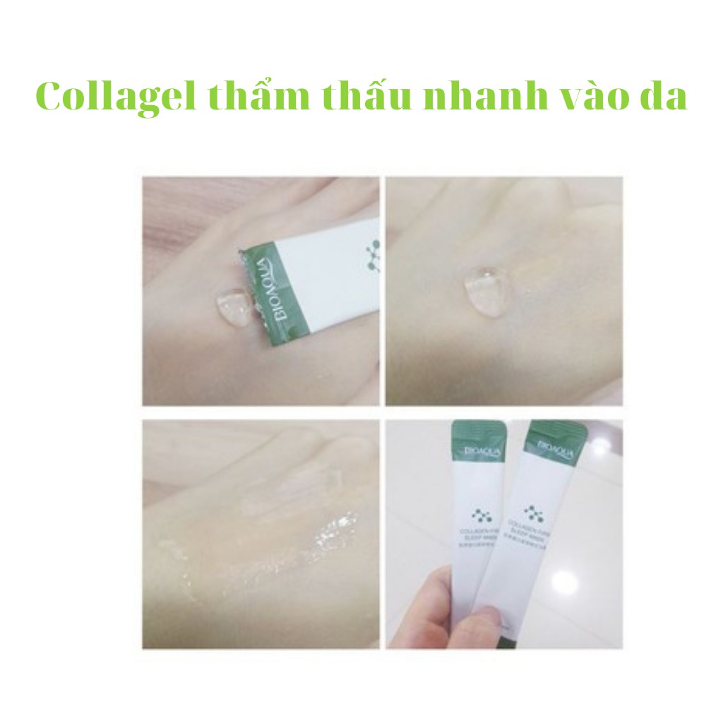 Mặt nạ ngủ collagel dưỡng ẩm trắng da thạch cấp nước BIOAQUA nội địa trung hộp 20 gói | BigBuy360 - bigbuy360.vn