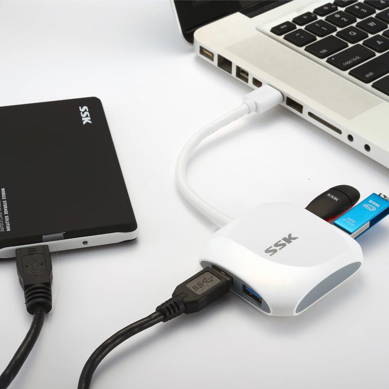 HUB USB bộ chia cổng USB 3.0 từ 1 ra 4 cổng SSK SHU 300