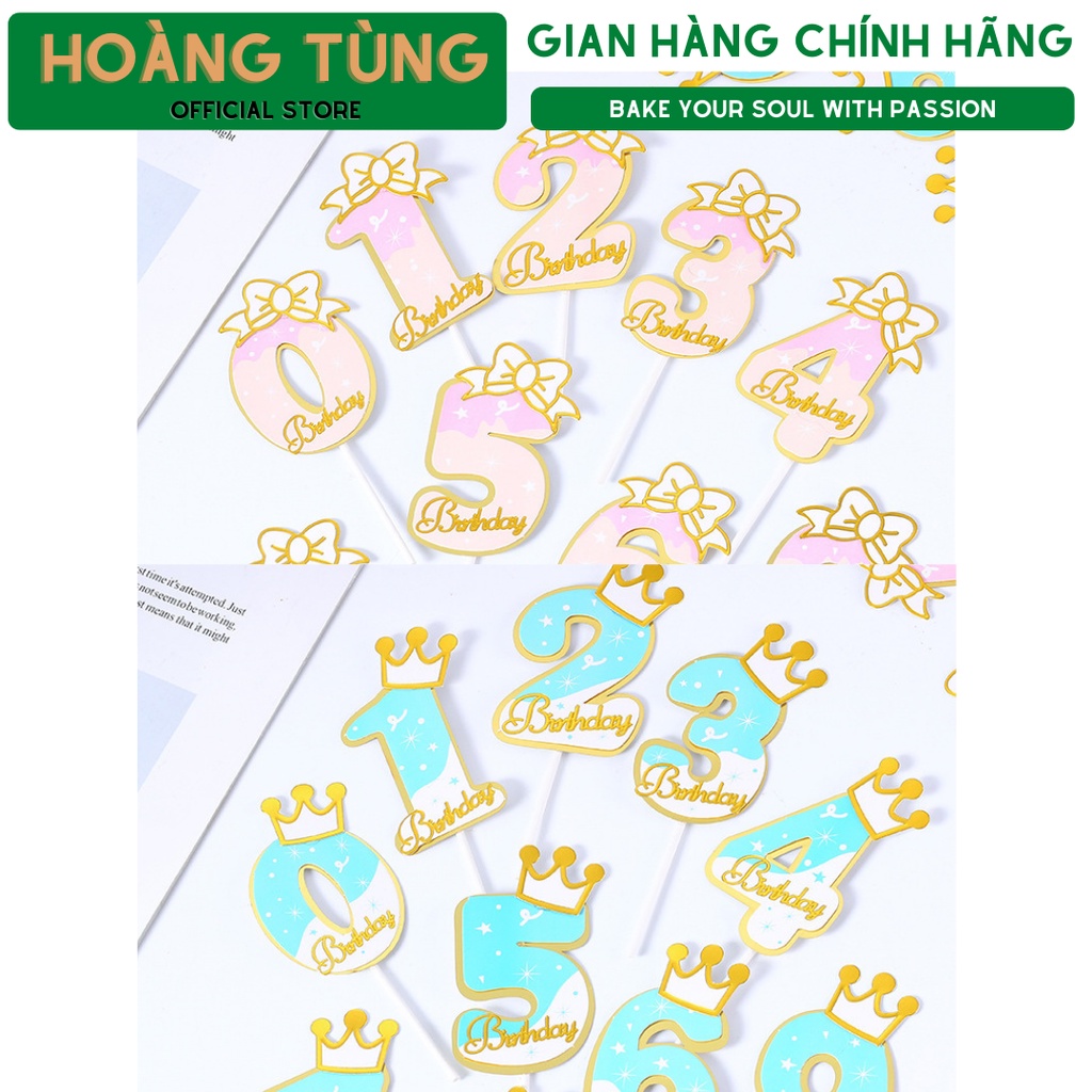 Trang trí bánh sinh nhật, trang trí bánh kem, Số trang trí