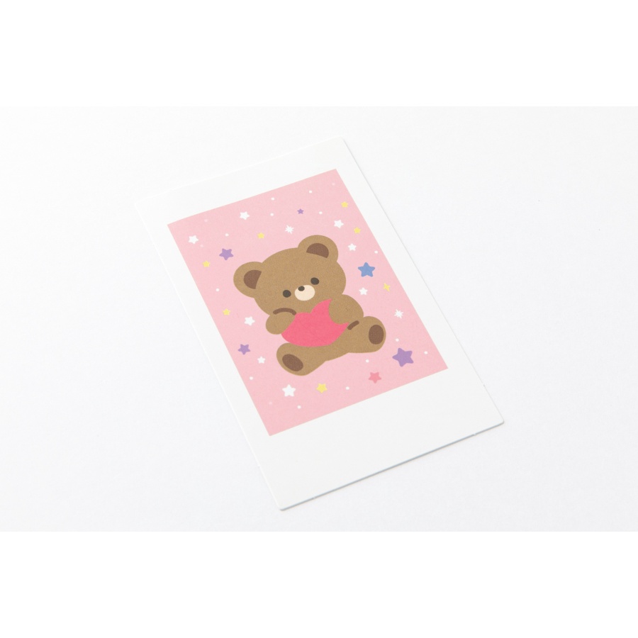 Toploader Decor ARTBOX Hàn Quốc Móc Khóa Bọc Card Đựng Ảnh Trang Trí Photocard Polaroid In Hình Thỏ/Gấu Ribbon Confetti