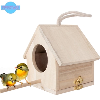 Nhà Gỗ Đựng Thức Ăn Cho Chim Thiết Kế Treo Mới Tiện Dụng