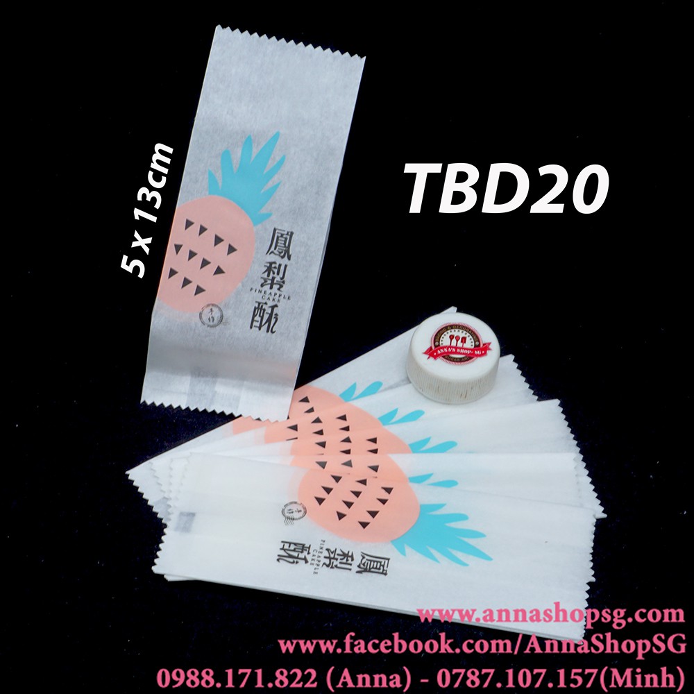 TBD20 TÚI BÁNH DỨA HÌNH TRÁI DỨA HỒNG (100C)