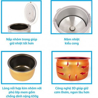 Nồi Cơm Điện Happy Cook HCJ-220T3D 2.2L