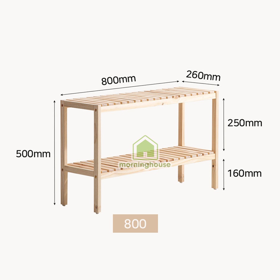 Kệ Giày Dép Gỗ Morning House- Dài 80cm - 2T800