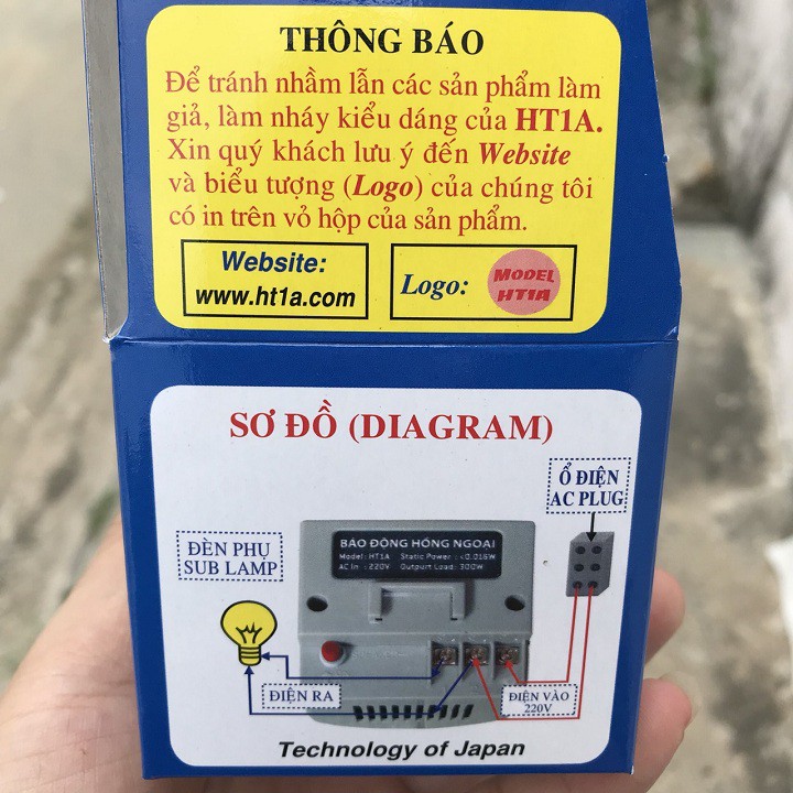 [NGUỒN 12V] Chuông Báo Động Chống Trộm Cảm Biến Chuyển Động Hồng Ngoại HT1A (Nguồn 12V)