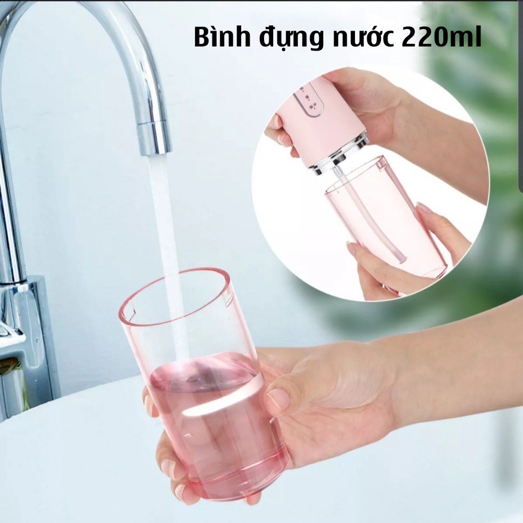 Máy tăm nước cầm tay máy tăm nước vệ sinh răng miệng cực sạch Oral Irrigator 3 chế độ