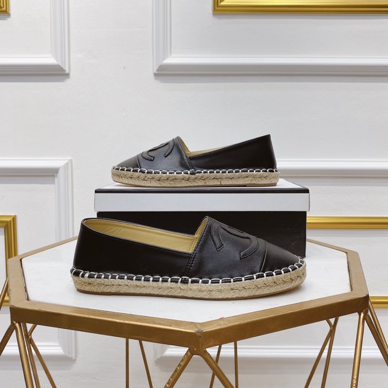 Giày lười cn da lì mũi tròn đế cói fullbox