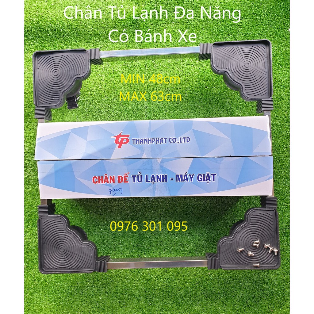 Chân Kê Tủ Lạnh - Máy Giặt INOX Đa Năng ( Có Bánh Xe Di Chuyển )