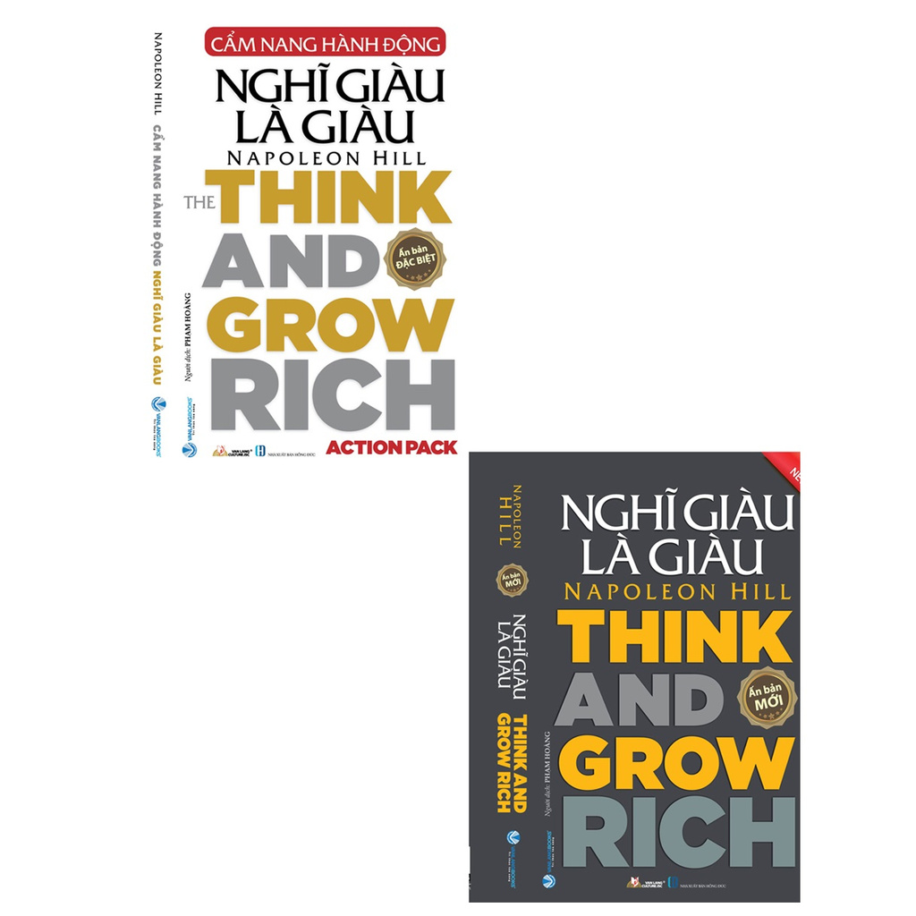 Sách - Nghĩ Giàu Là Giàu - Napoleon Hill - Bộ 2 Cuốn - Bìa Mềm