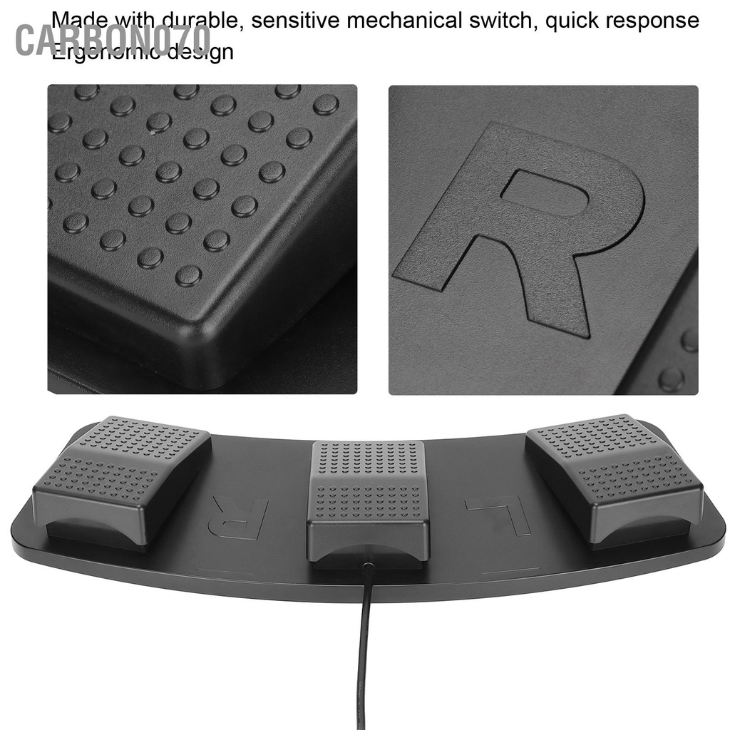 [Hàng Sẵn] Công tắc bàn đạp ba chân USB đa chức năng cho bàn phím / chuột chơi game máy tính【Carbon070】