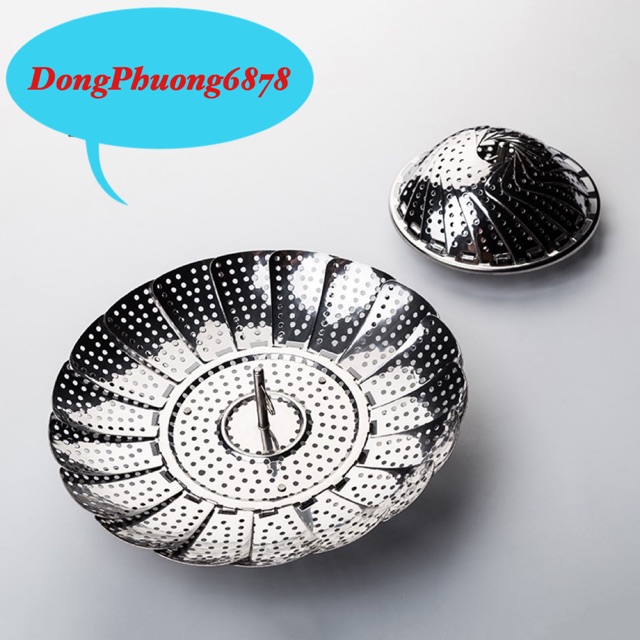 Vỉ Hấp Cách Thủy Inox Gấp Gọn hình búp sen