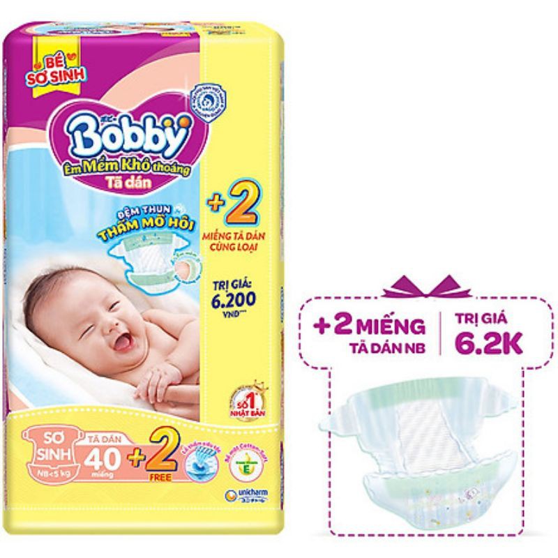 Tã dán Bobby XS 38, XS70miếng