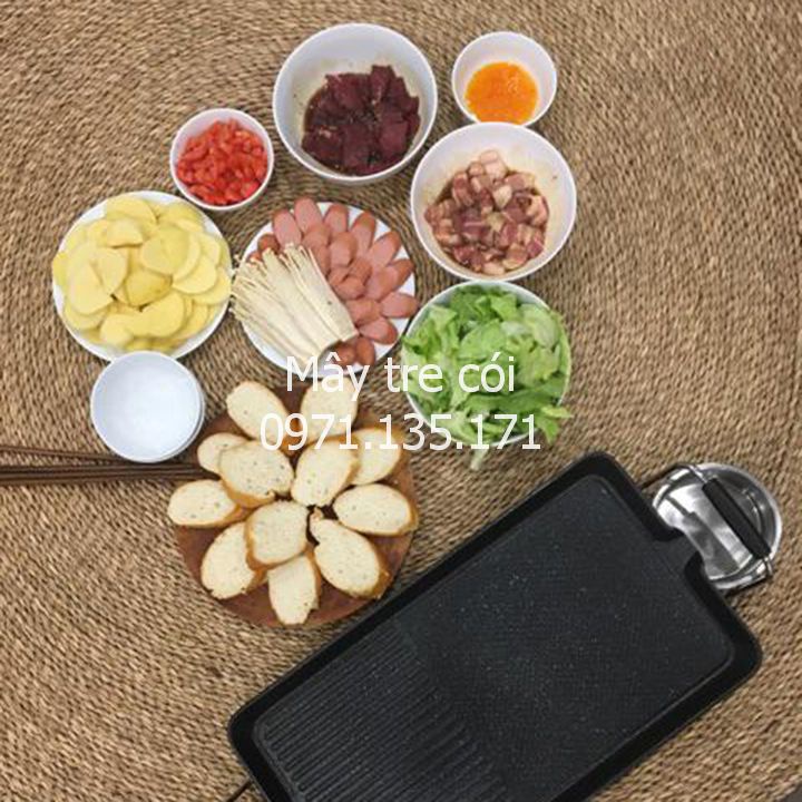 Thảm cói trang trí, chụp ảnh mẫu tròn trơn size 40/50/60/80/90/1m TC