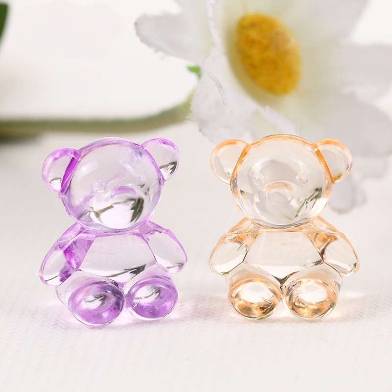 5 Hạt Charm Gấu 16x18.5mm Xỏ Lỗ Ngang