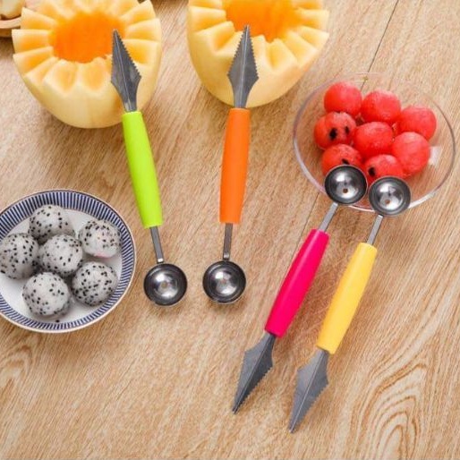 Dụng cụ tỉa, cắt, múc trái cây hoa quả 2 đầu