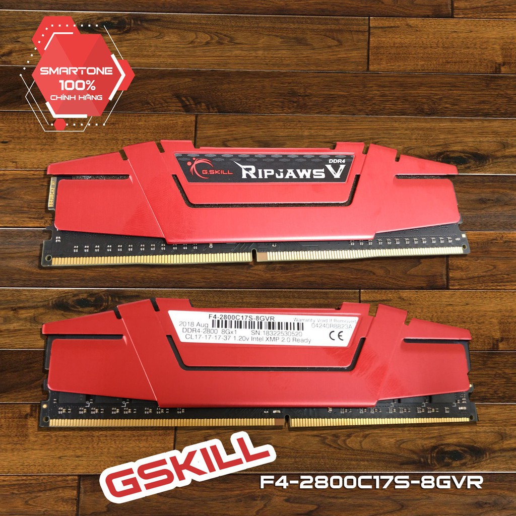 RAM G.SKILL RIPJAWS V 8GB (8GBx1) DDR4 2800MHz F4-2800C17S-8GVR- Bảo hành 36T chính hãng Mai hoàng | BigBuy360 - bigbuy360.vn