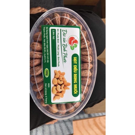 HẠT ĐIỀU RANG MUỐI HẠT A CỒ ĐỰNG HỘP ELIP 400GR