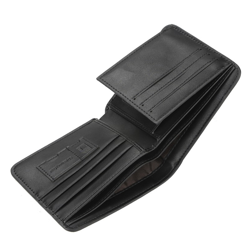 Baellerry D9152 High Quality Men's Short Bifold Leather Wallet Slim Cash Purse Hand Bag Credit Card Holder