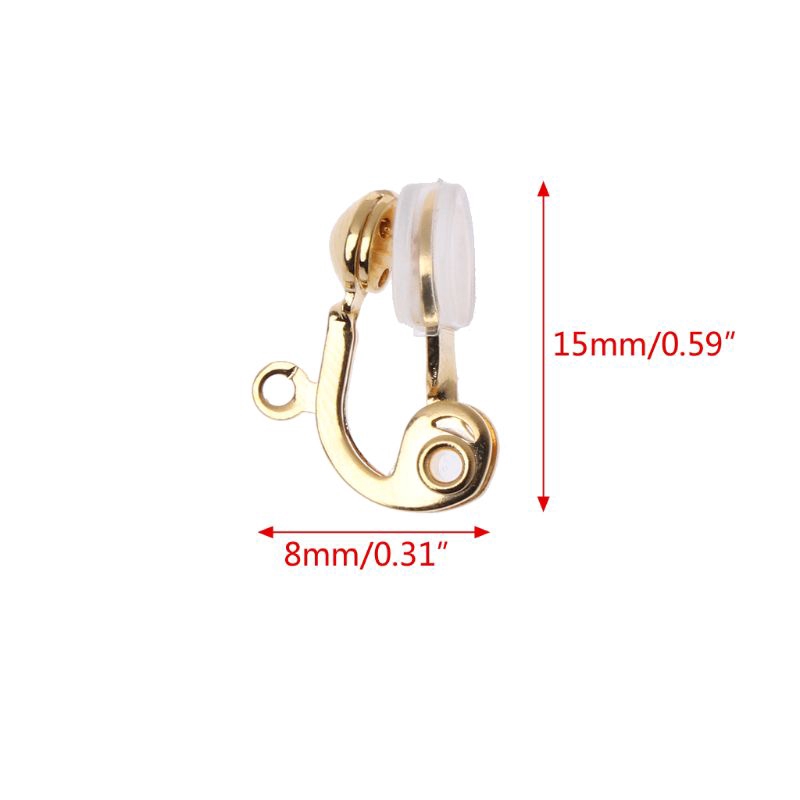 ✿INF✿10Pc Clip-on Earring Converter Non-pierced Ear Hoop With Comfort Earring Cushion