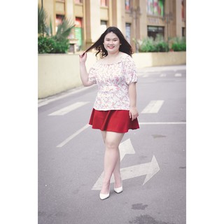 Áo trễ vai chun sau lưng hoa nhí BIGSIZE