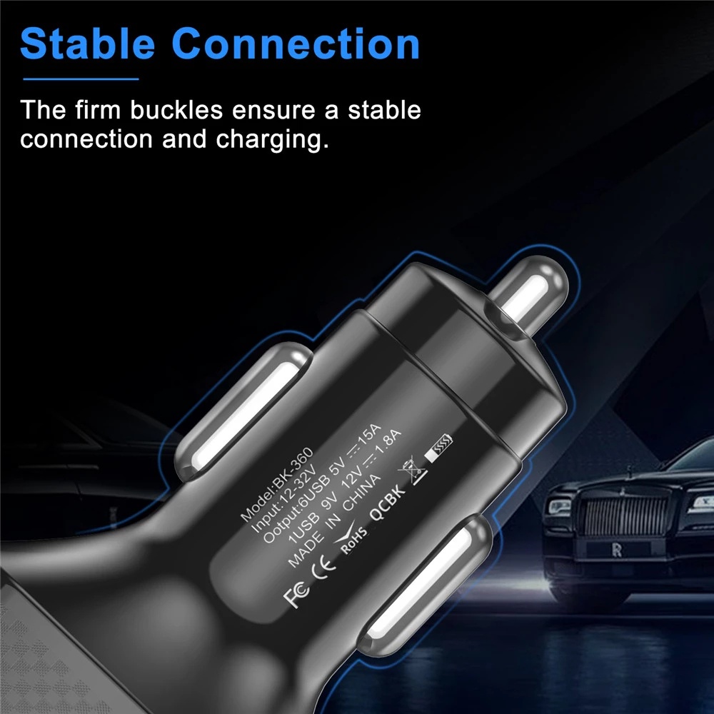 HUAWEI SAMSUNG XIAOMI 1 Bộ Sạc Điện Thoại 6 Cổng USB Cho Xe Hơi