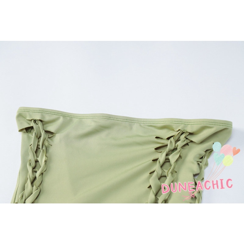 DUNEA Bộ Áo Tay Dài Khoét Lỗ + Chân Váy Thời Trang Quyến Rũ Cho Nữ