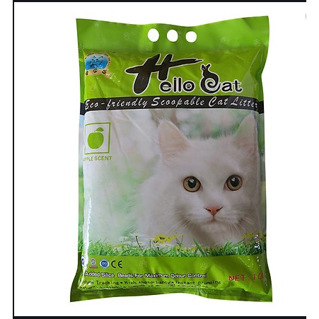 Cát vệ sinh cho mèo HELLO CAT 10lit - Cát Hút ẩm tốt, mùi dễ chịu Cát vệ sinh cho mèo HELLO CAT