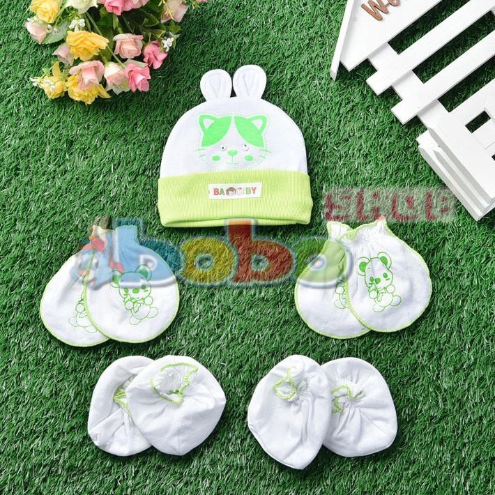 Combo nón,bao tay chân cho bé