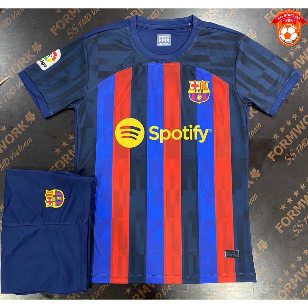 Áo Bóng Đá CLB Barcelona - Thun Thái Cao Cấp - Co Giãn 4 Chiều