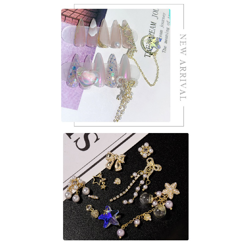 Phụ Kiện Kim Cương Giả Trang Trí Móng Tay Sang Trọng