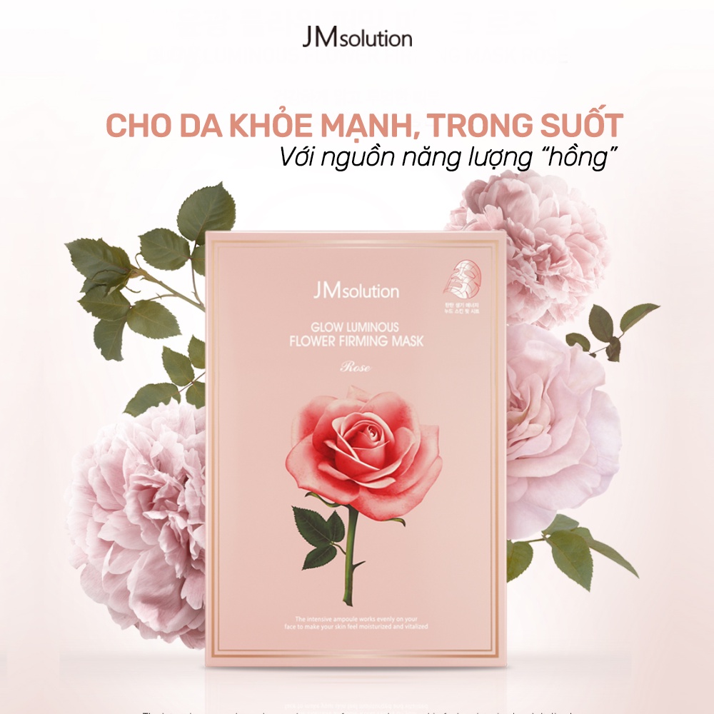 Mặt Nạ Hoa Hồng JMSOLUTION Dưỡng Sáng Da Hàn Quốc (miếng lẻ) JM Solution Glow Luminous Flower Firming Mask