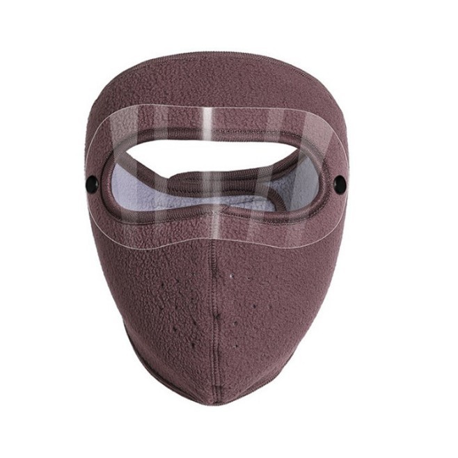 Khẩu trang vải ninja lót nỉ siêu ấm kèm kính chắn gió mưa bụi tiện lợi
