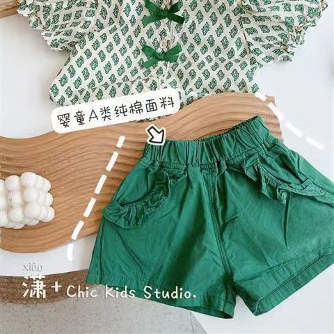 Bộ Trang Phục Hai Mảnh Mùa Hè Bằng Vải Cotton Nguyên Chất Phong Cách Hàn Quốc Thời Trang Mới Cho Bé Gái 2022