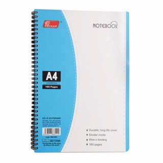 Sổ lò xo A4. Có 2 loại dày 210 trang và mỏng 100 trang. Vi Tính Quốc Duy