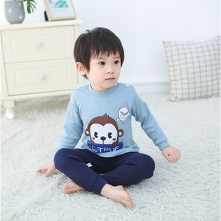 Bộ Cotton 2 Lớp Cổ 3 Phân Cho Bé Trai Gái