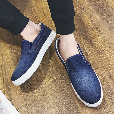 Giày Lười Vải jean Nam phong cách hàn quốc SPIO A034 xanh | BigBuy360 - bigbuy360.vn