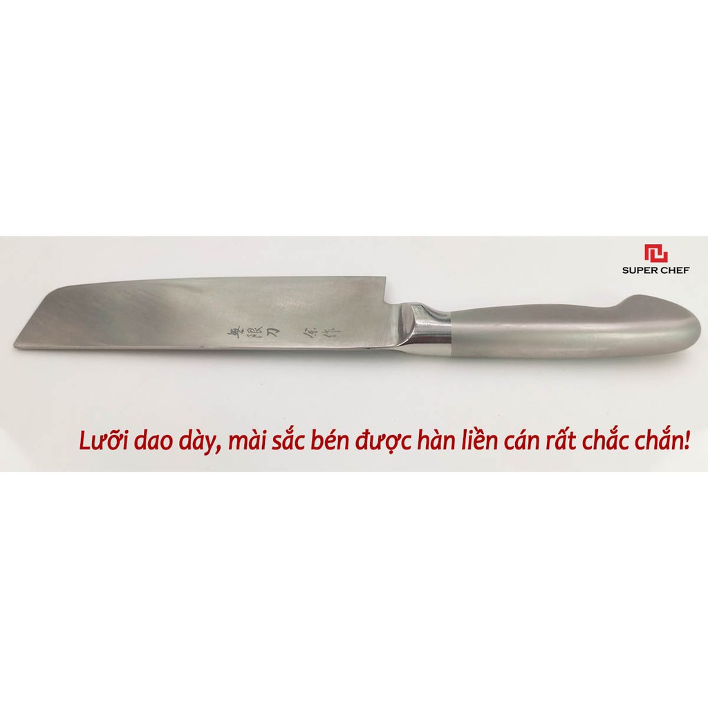 DAO CẮT RAU CÁN RỖNG BẰNG THÉP KHÔNG GỈ SUPER CHEF