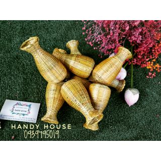 Chậu hoa bằng tre đan mini cao 12cm siêu cưng