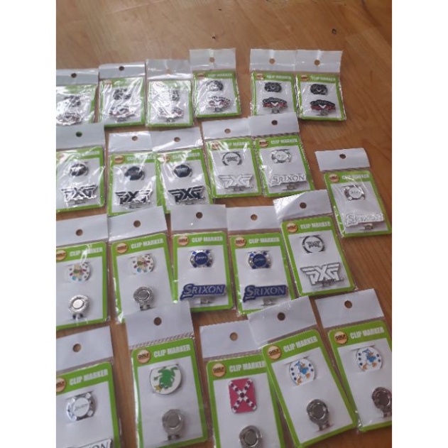 Mác Bóng Golf, Huy Hiệu Golf, Clip Marker Đánh Dấu Vị Trí kẹp Nam Châm Từ Tính