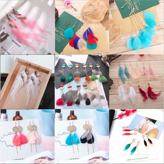 Bộ Sưu Tập Bông Tai Lông Vũ Phong Cách Boho