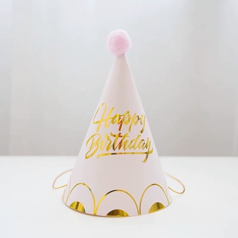 Mũ Sinh nhật quả bông-mẫu mới ánh kim