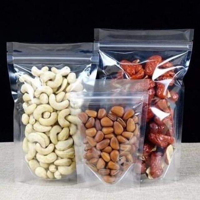 1kg Túi zip 2 mặt trong đáy đứng (1kg 1 size)