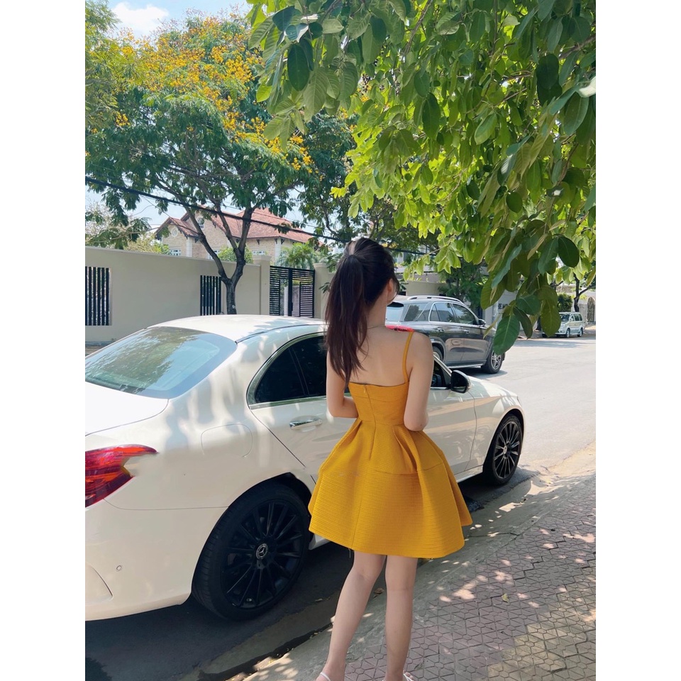 ĐẦM CÚP NGỰC 2 DÂY DÁNG XÒE CHẤT XỐP PUPPLY KÈM ẢNH THẬT | BigBuy360 - bigbuy360.vn