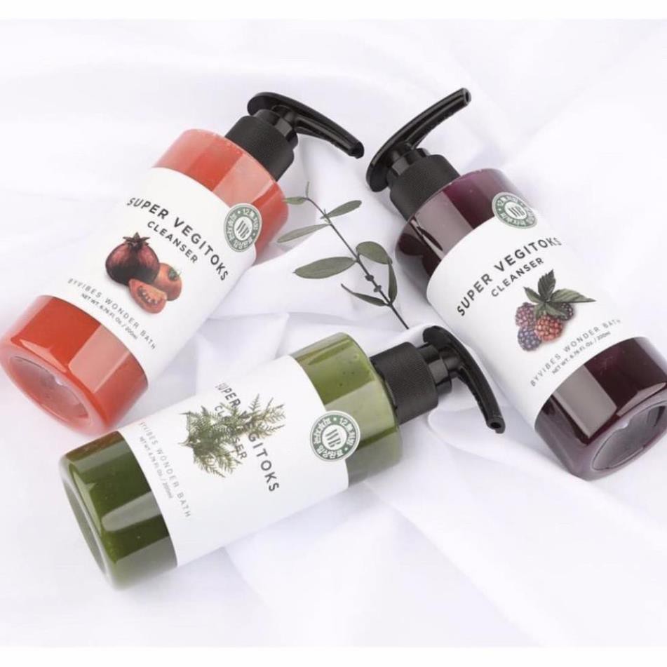Sữa Rửa Mặt Rau Củ Thải Độc Super Vegitoks Cleanser- Làm sạch sâu, an toàn cho mọi loại da - 300ml | BigBuy360 - bigbuy360.vn